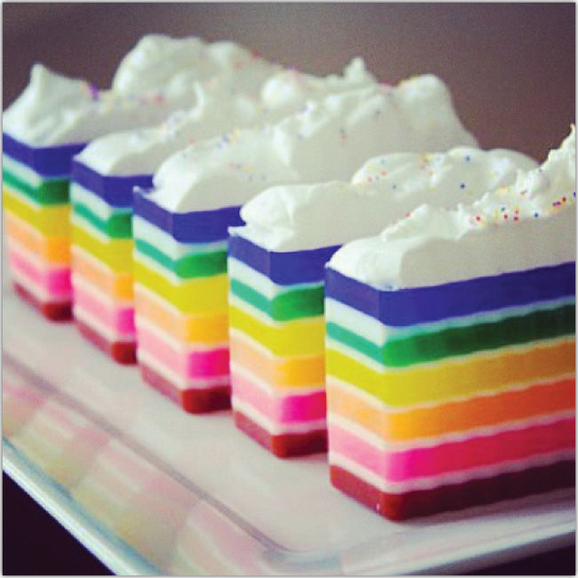 Rainbow_treats123 Tortas multicolores