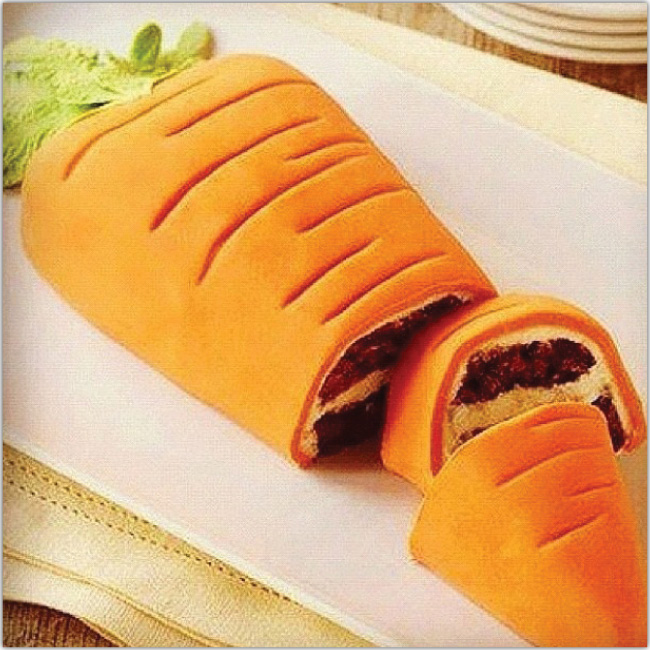 Crayfoods Torta de zanahoria con forma de zanahoria